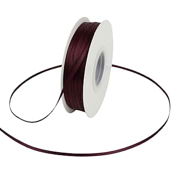 Amazon.com: DINDOSAL Thin Burgundy Ribbon 1/8 Inch Double